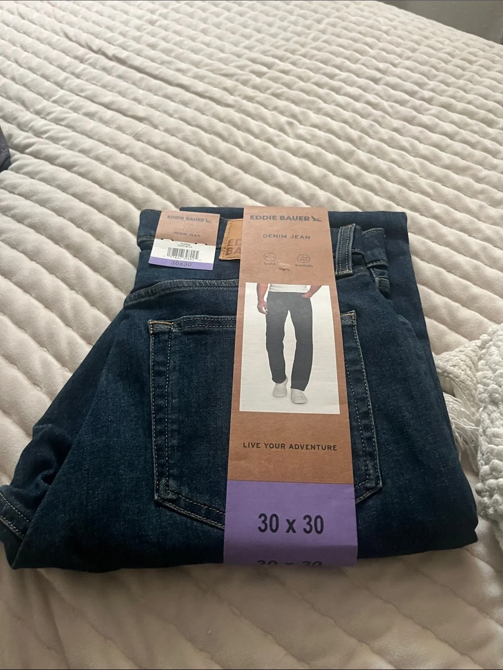 Eddie Bauer Men’s Slim Straight Jeans — Indigo Blue